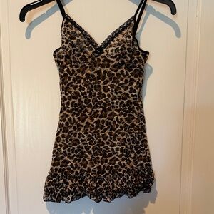 Victoria's Secret Animal Print Lace Chemise